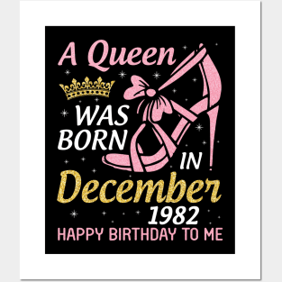 Happy Birthday To Me 38 Years Old Nana Mom Aunt Sister Daughter A Queen Was Born In December 1982 Posters and Art